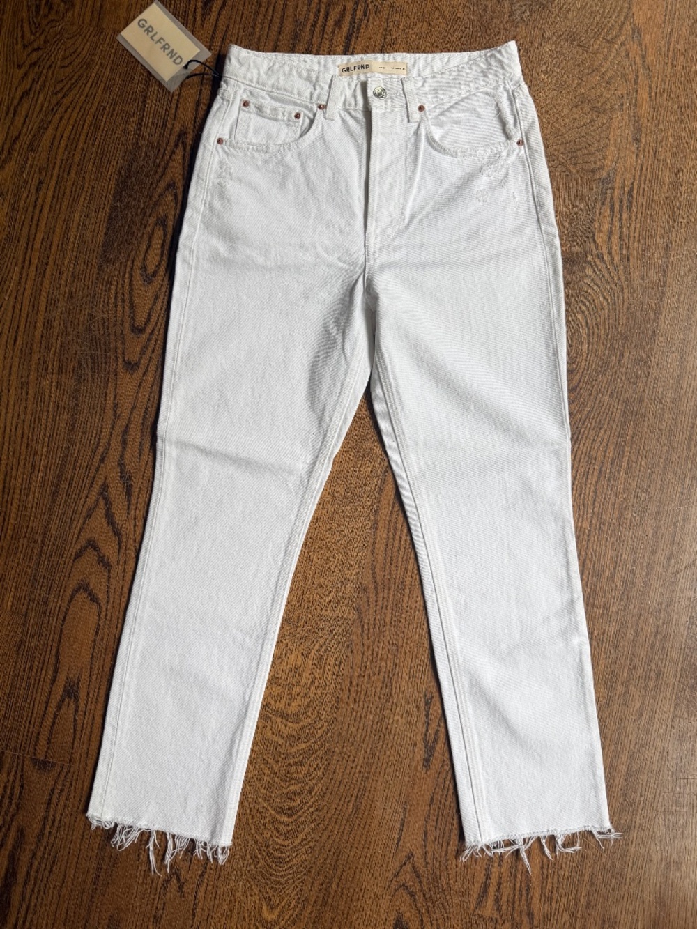 Girlfriend The Carolina White Denim Jeans Size 27